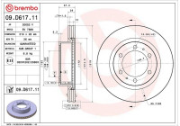 Disco de freno 09.D617.11 Brembo