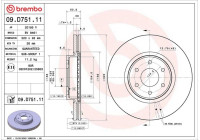 Disco de freno 09.D751.11 Brembo