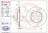 Disco de freno 09.D987.11 Brembo