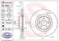Disco de freno 09.D994.11 Brembo