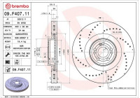 Disco de freno 09.F407.11 Brembo