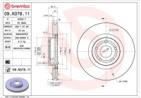 Disco de freno 09.N378.11 Brembo