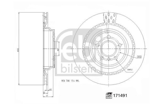 Disco de freno 171491 FEBI, Imagen 3