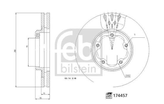 disco de freno 174457 FEBI, Imagen 3