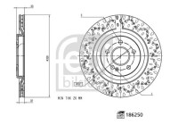 Disco de freno 186250 FEBI