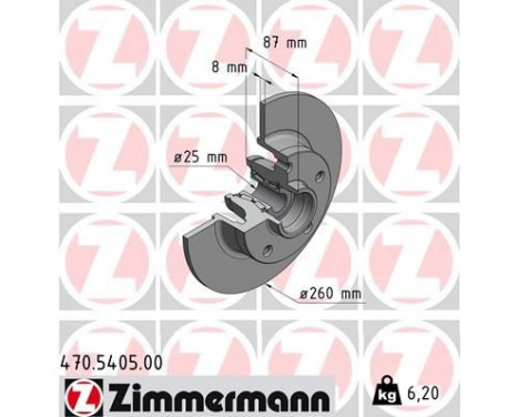Disco de freno 470.5405.00 Zimmermann