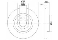 Disco de freno 54026 8DD 355 106-131 Hella