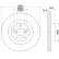 Disco de freno 54395 8DD 355 112-051 Hella