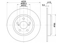 Disco de freno 54998 8DD 355 116-401 Hella