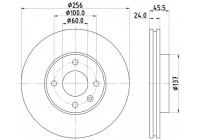 Disco de freno 55414 8DD 355 119-351 Hella