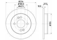 Disco de freno 8DD 355 112-801 Hella
