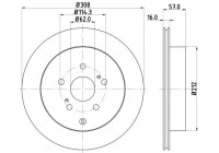 Disco de freno 8DD 355 116-781 Hella
