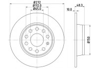 Disco de freno 8DD 355 116-971 Hella