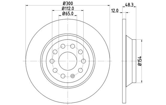 Disco de freno 8DD 355 119-481 Hella