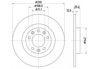 Disco de freno 8DD 355 120-421 Hella