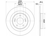 Disco de freno 8DD 355 120-431 Hella