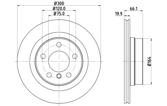 Disco de freno 8DD 355 120-971 Hella