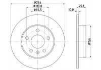Disco de freno 8DD 355 122-821 Hella
