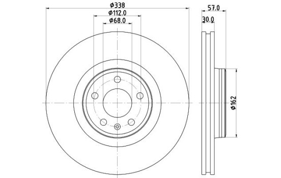 Disco de freno 8DD 355 125-171 Hella