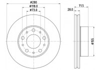 Disco de freno 8DD 355 125-421 Hella