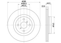 Disco de freno 8DD 355 125-491 Hella