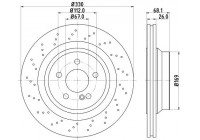 Disco de freno 8DD 355 126-401 Hella