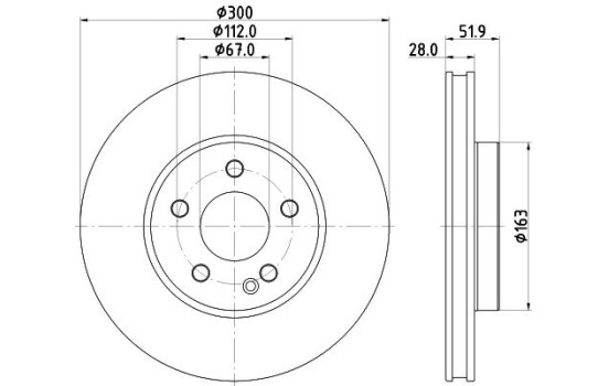 Disco de freno 8DD 355 126-511 Hella