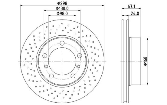 Disco de freno 8DD 355 126-891 Hella