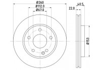 Disco de freno 8DD 355 127-361 Hella