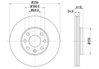 Disco de freno 8DD 355 127-371 Hella