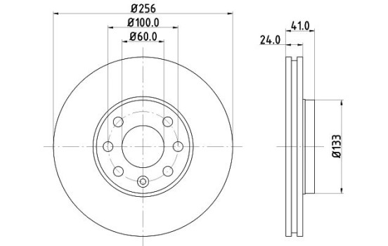 Disco de freno 8DD 355 127-371 Hella
