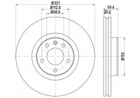 Disco de freno 8DD 355 128-301 Hella