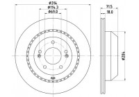 Disco de freno 8DD 355 131-881 Hella