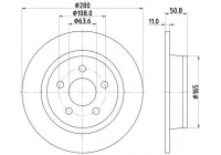 Disco de freno 8DD 355 133-741 Hella