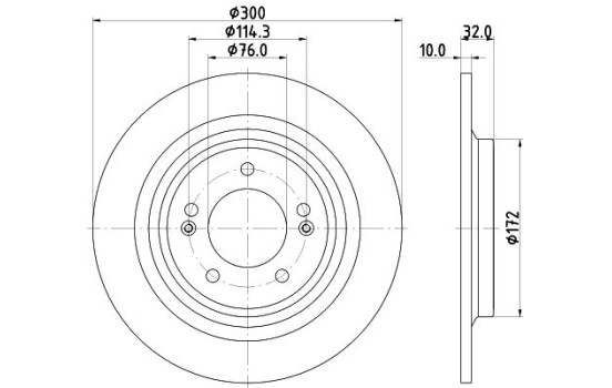 Disco de freno 8DD 355 134-731 Hella