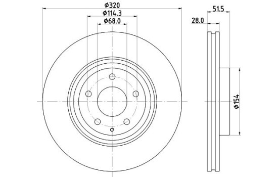 DISCO DE FRENO 8DD 8DD 355 132-691 Hella