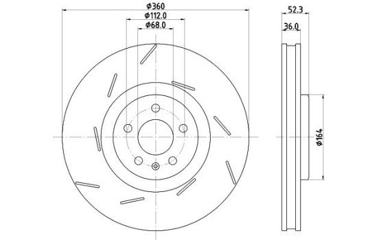 DISCO DE FRENO 8DD 8DD 355 134-701 Hella