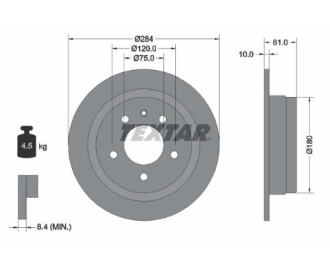 Disco de freno 92022400 Textar