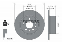 Disco de freno 92032600 Textar