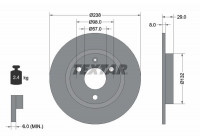 Disco de freno 92038500 Textar