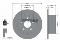 Disco de freno 92066300 Textar