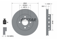 Disco de freno 92078500 Textar
