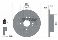 Disco de freno 92081700 Textar