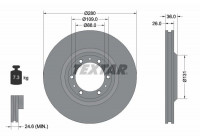 Disco de freno 92091400 Textar