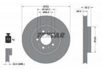 Disco de freno 92092300 Textar