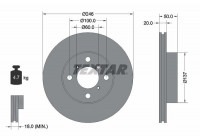 Disco de freno 92104500 Textar