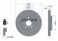 Disco de freno 92106005 Textar