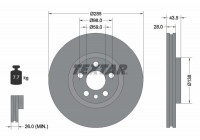 Disco de freno 92115003 Textar