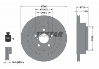 Disco de freno 92142100 Textar