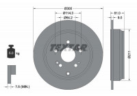 Disco de freno 92162503 Textar